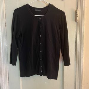 Black button cardigan